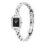 Quadro Mini Arch 3-link Onyx Sunray Silver sold by Daniel Wellington