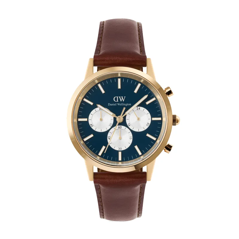 Iconic Chronograph St Mawes Arctic Panda Gold sold by Daniel Wellington
