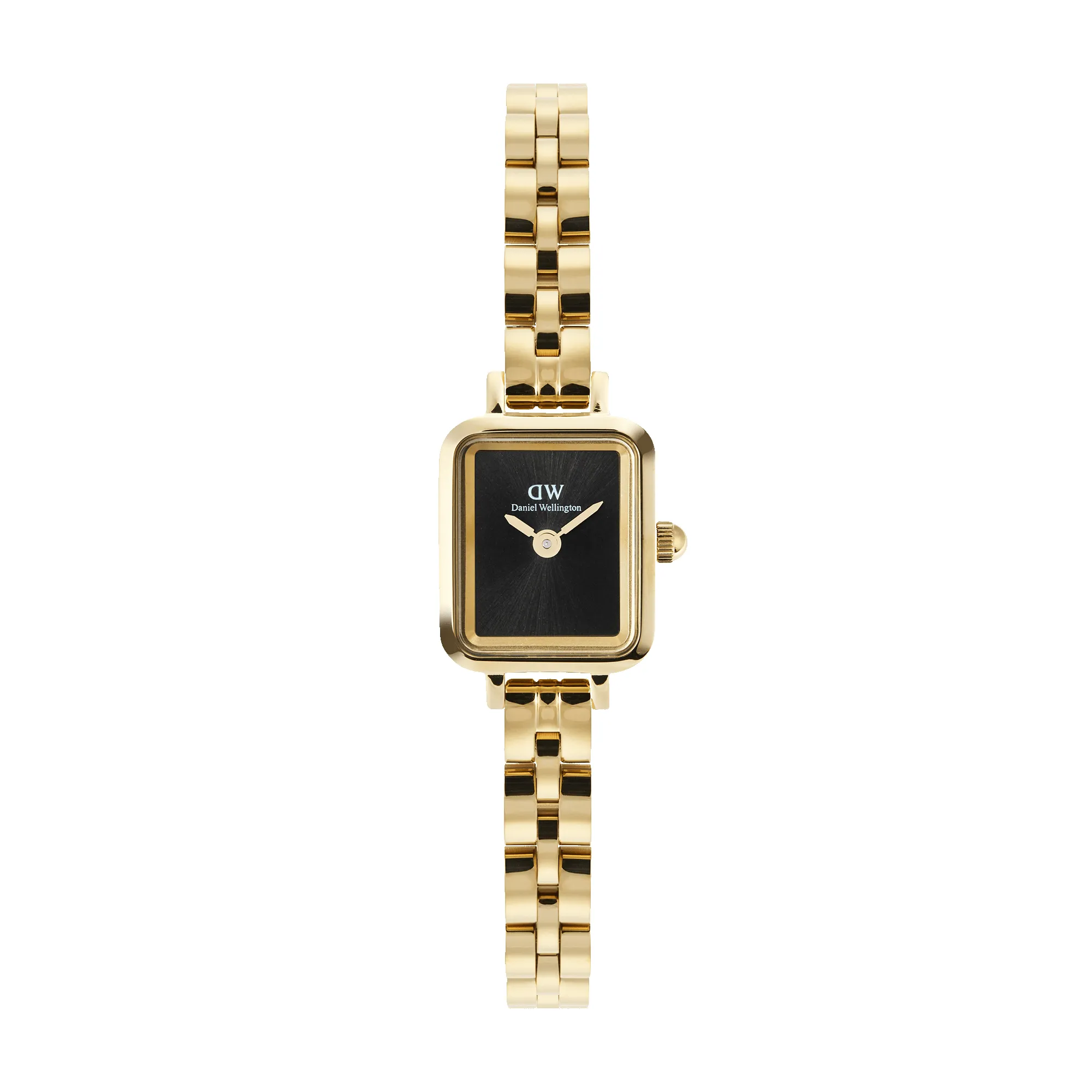 Quadro Mini Arch 3-link Onyx Sunray Gold sold by Daniel Wellington