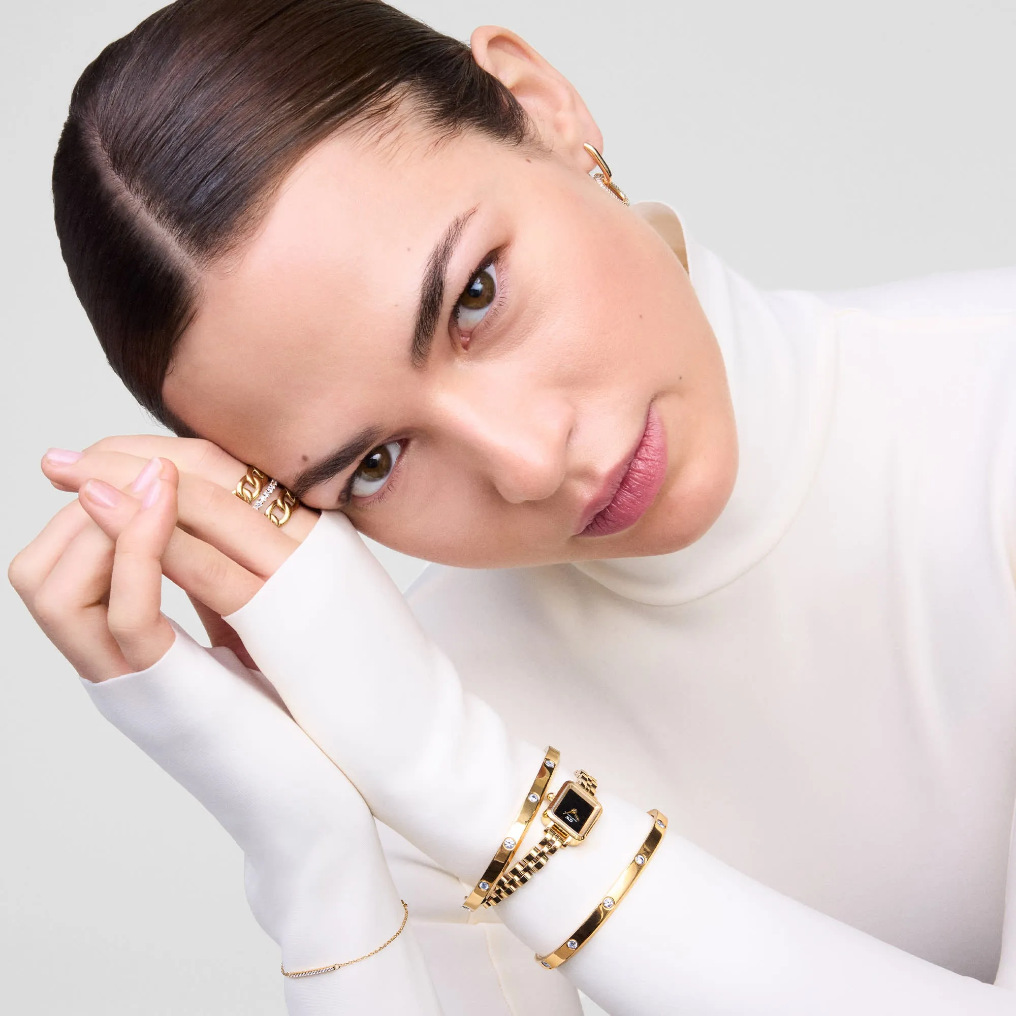 Quadro Mini Arch 3-link Onyx Sunray Gold sold by Daniel Wellington product image thumbnail 2