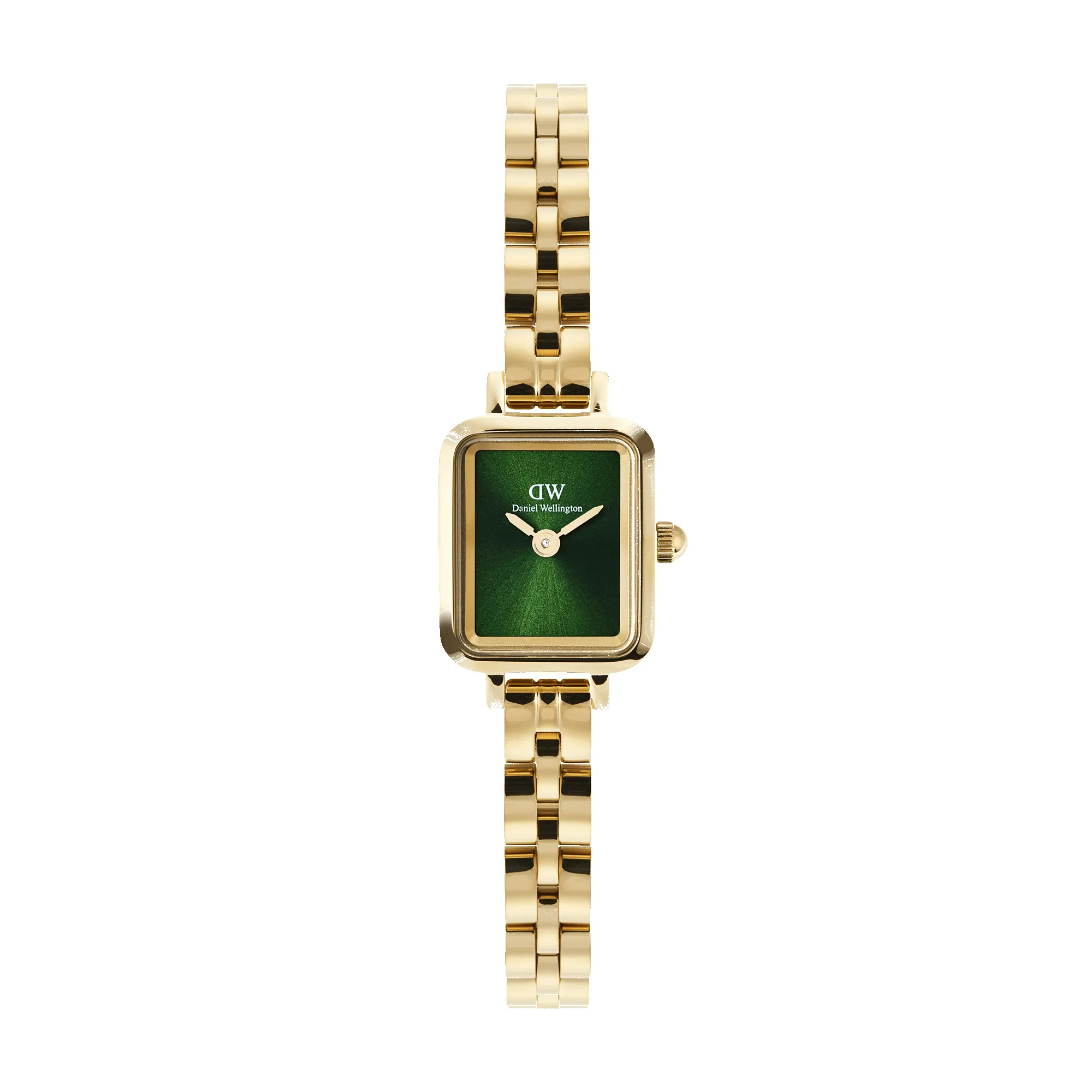 Quadro Mini Arch 3-link Emerald Sunray Gold sold by Daniel Wellington