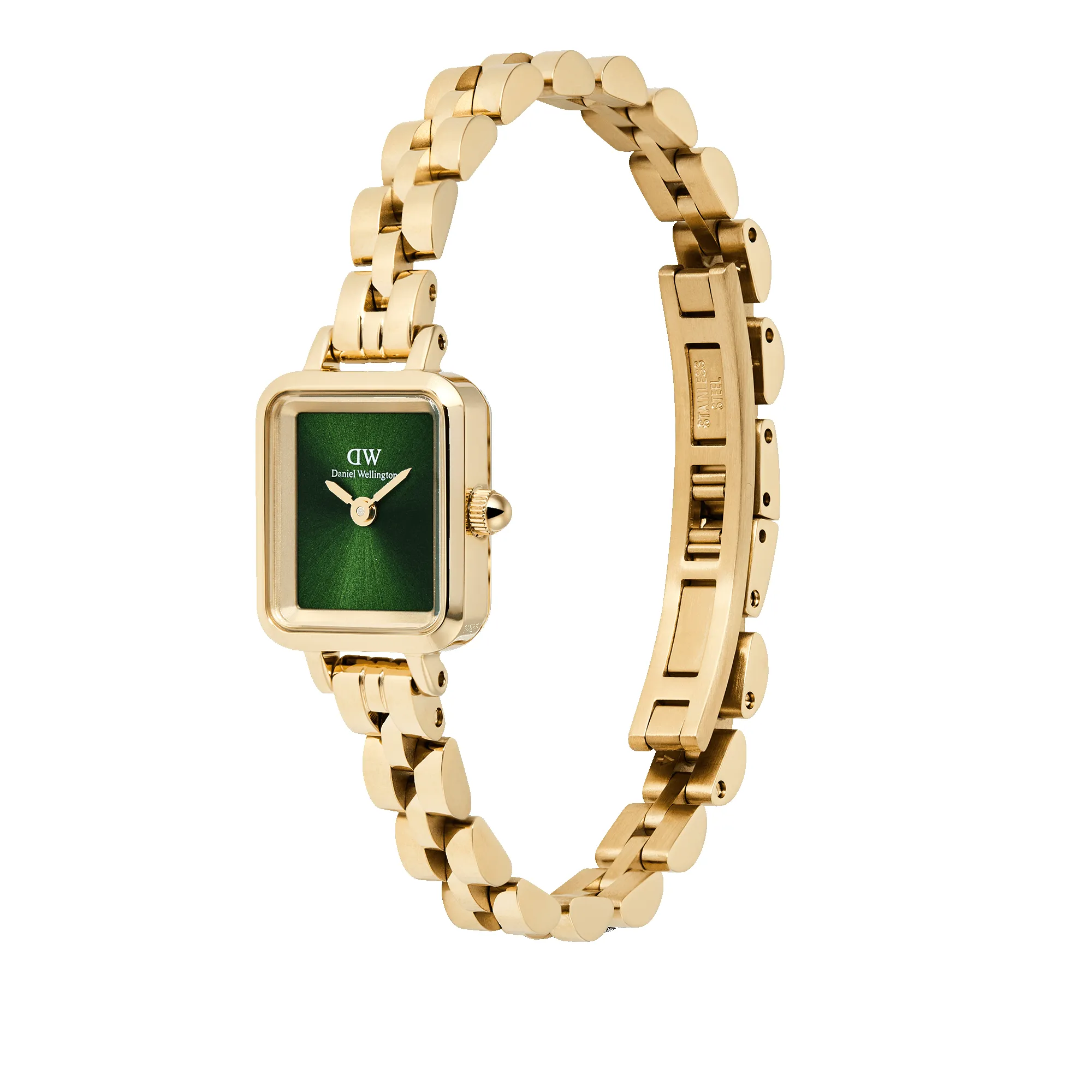 Quadro Mini Arch 3-link Emerald Sunray Gold sold by Daniel Wellington product image thumbnail 3