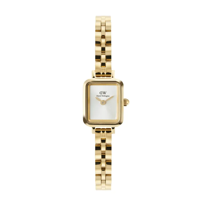 Quadro Mini Arch 3-link White Sunray Gold sold by Daniel Wellington