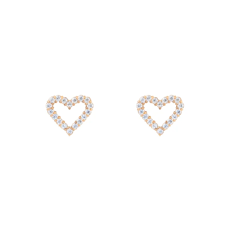 Mirelle Heart Earring Rose Gold sold by Daniel Wellington