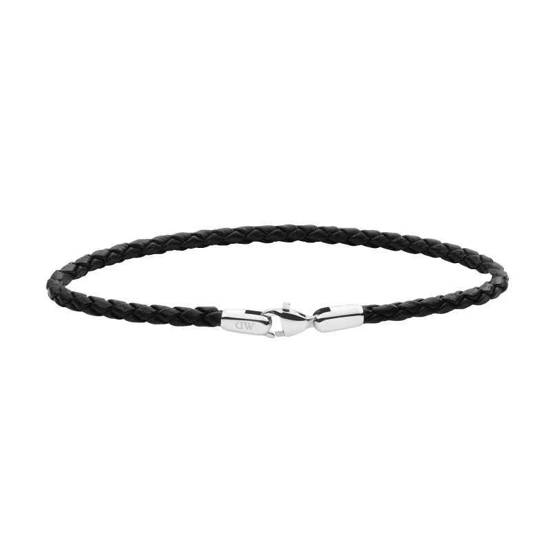 Daniel Braided Leather Bracelet Sheffield 2.8 Silver sold by Daniel Wellington