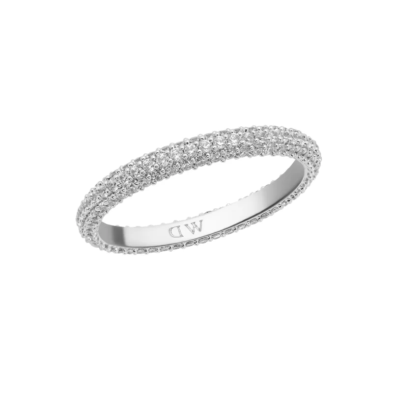 Pavé Ring Silver 3 mm sold by Daniel Wellington