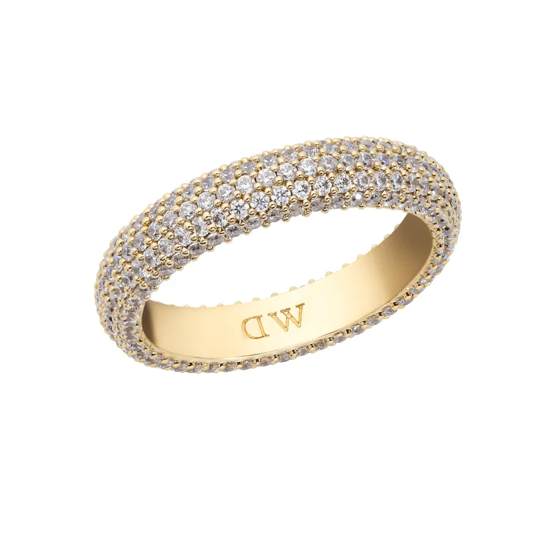 Pavé Ring Gold 5 mm sold by Daniel Wellington