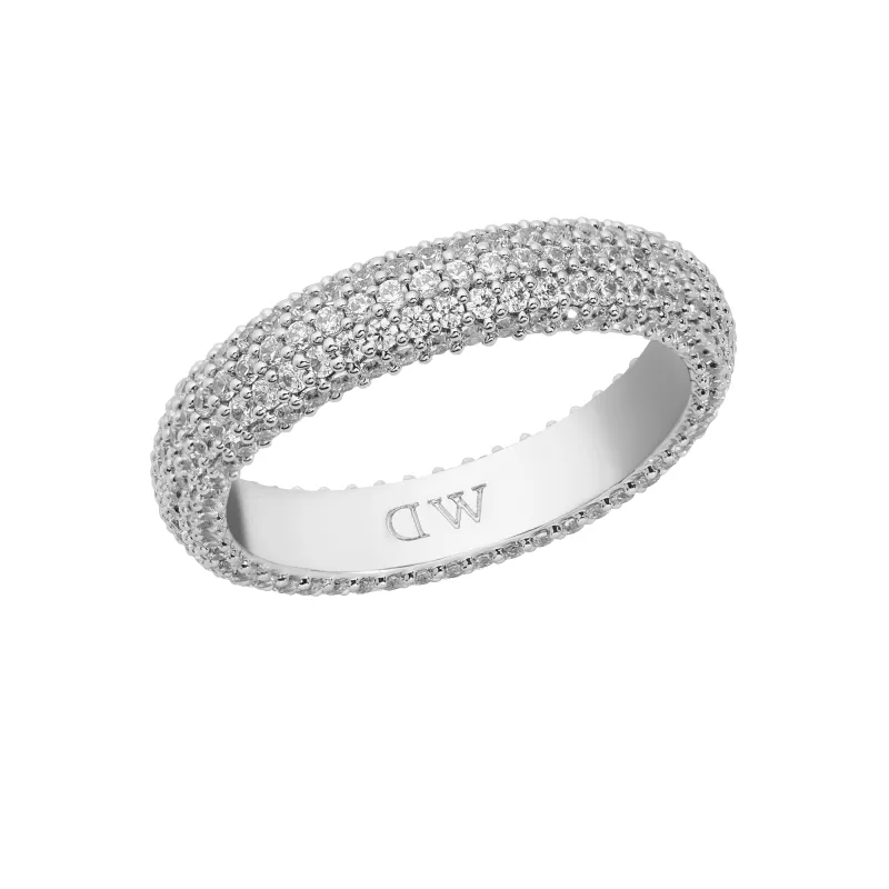 Pavé Ring Silver 5 mm sold by Daniel Wellington