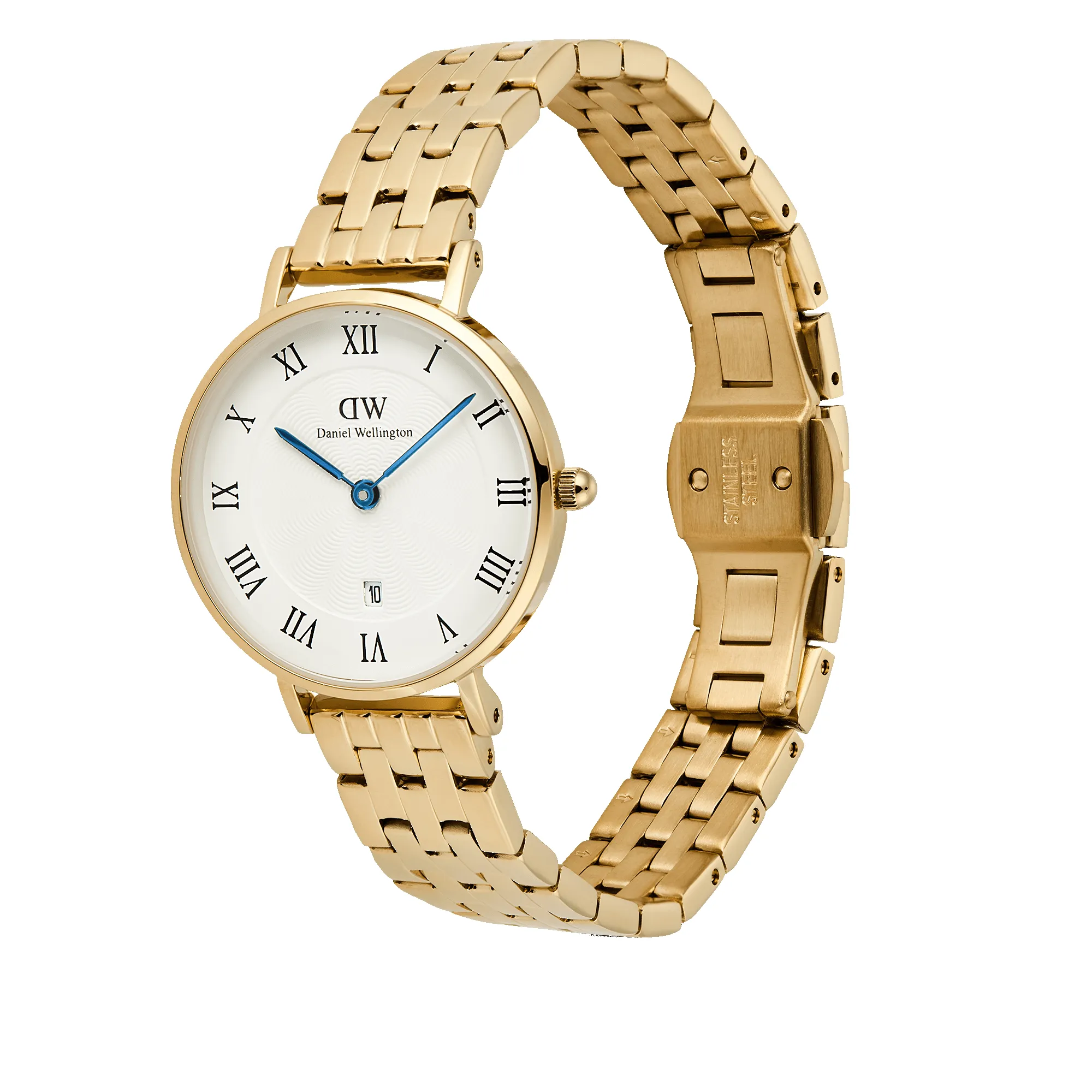 Petite Roman Numerals Date 5-link Gold sold by Daniel Wellington product image thumbnail 3