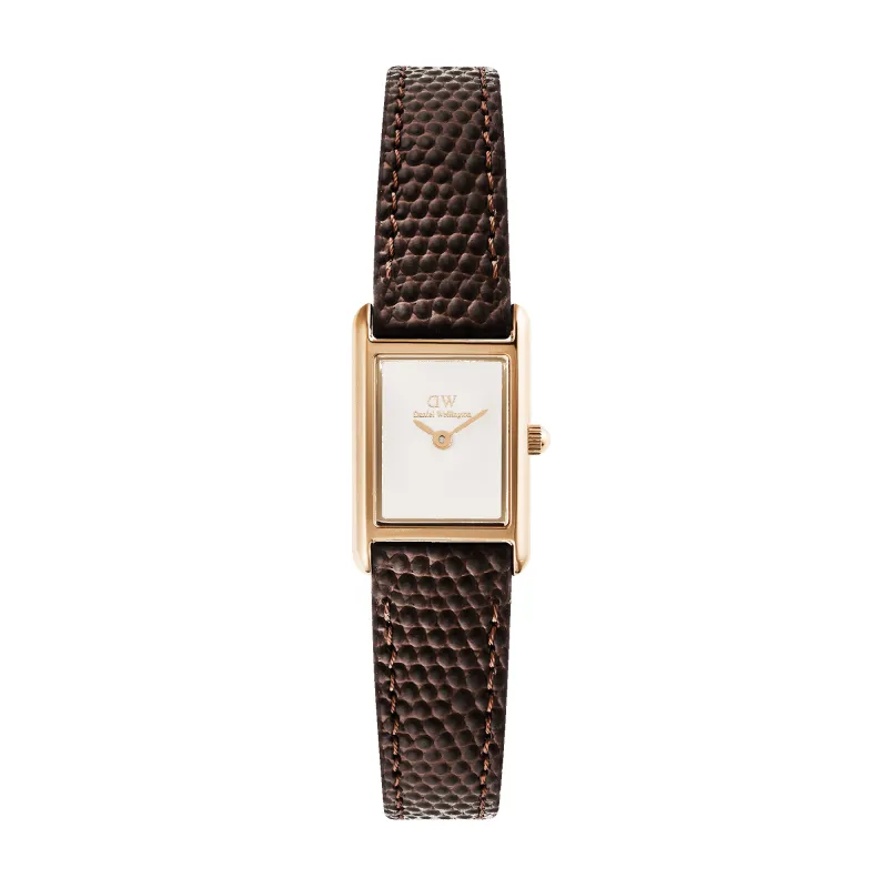 Bound Mini Dark Brown Lizard Rose Gold sold by Daniel Wellington