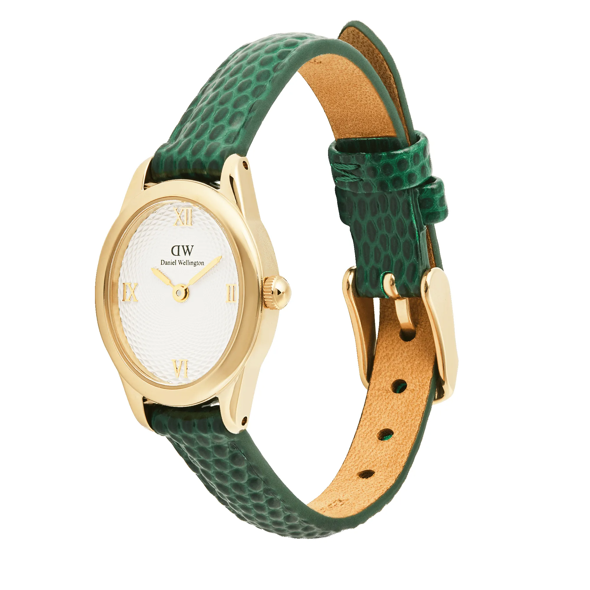 Ophelia Mini Green Lizard White Guilloché Gold sold by Daniel Wellington product image thumbnail 4