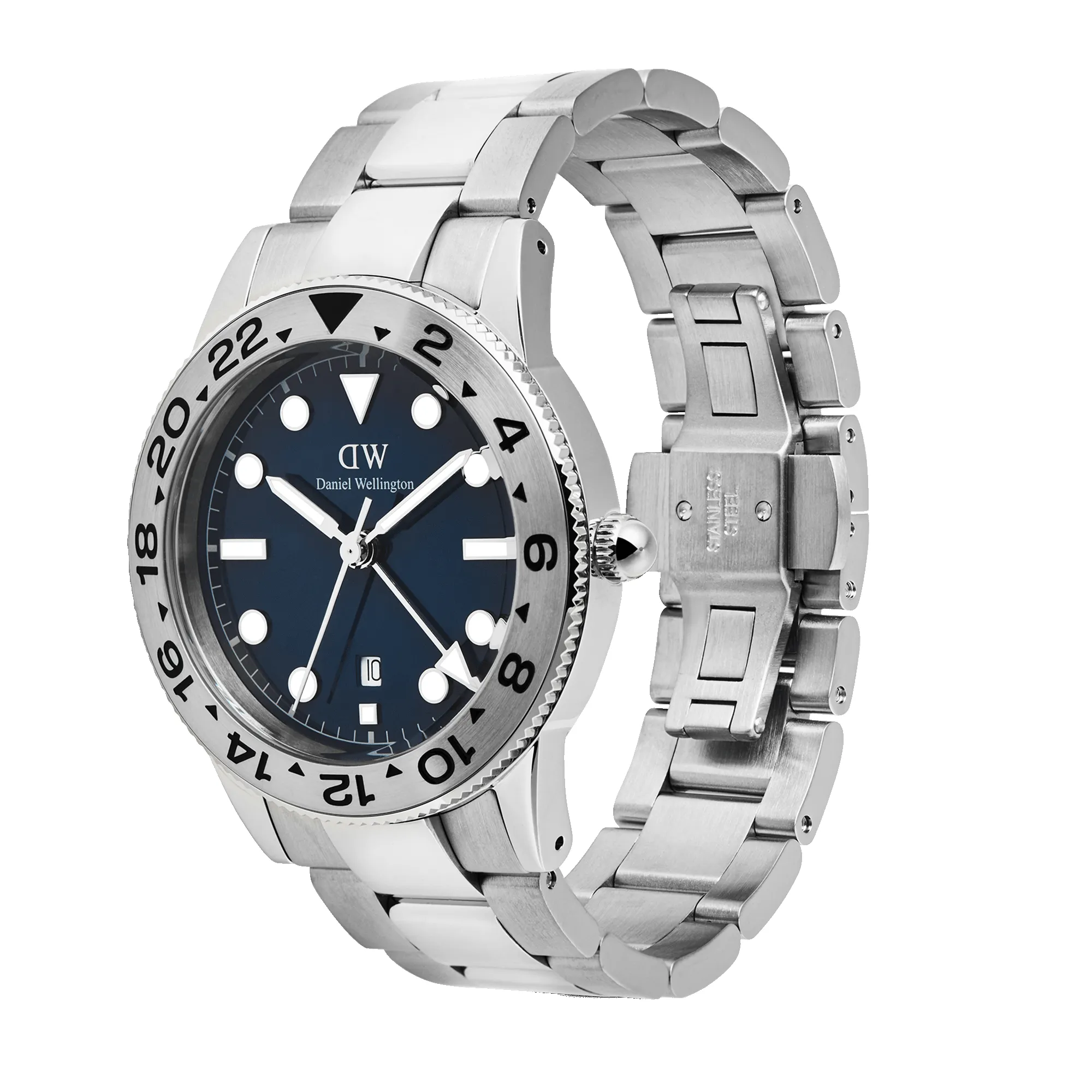 Iconic GMT Link Brushed Bezel Silver sold by Daniel Wellington product image thumbnail 5