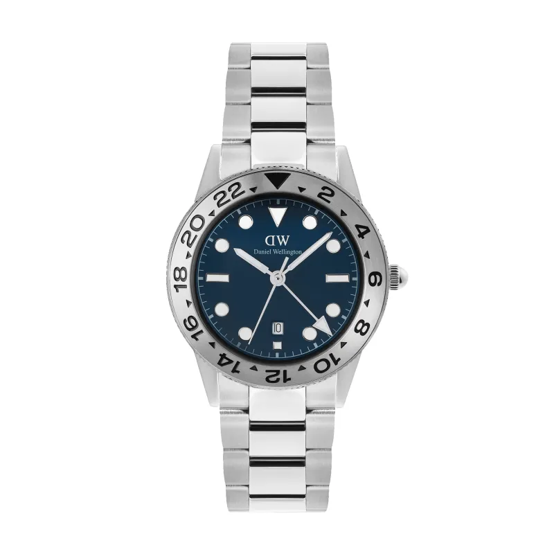 Iconic GMT Link Brushed Bezel Silver sold by Daniel Wellington