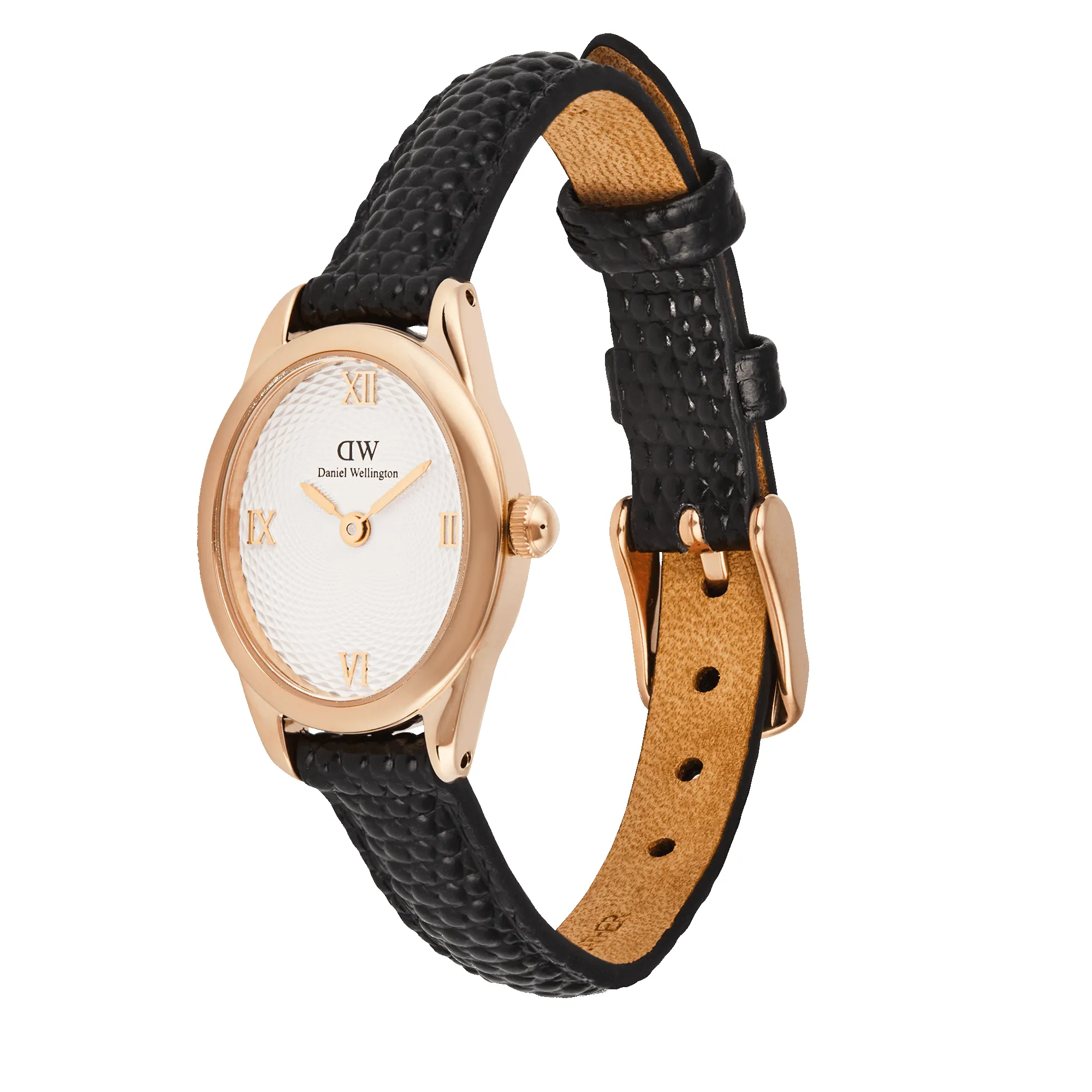 Ophelia Mini Black Lizard White Guilloché Rose Gold sold by Daniel Wellington product image thumbnail 4