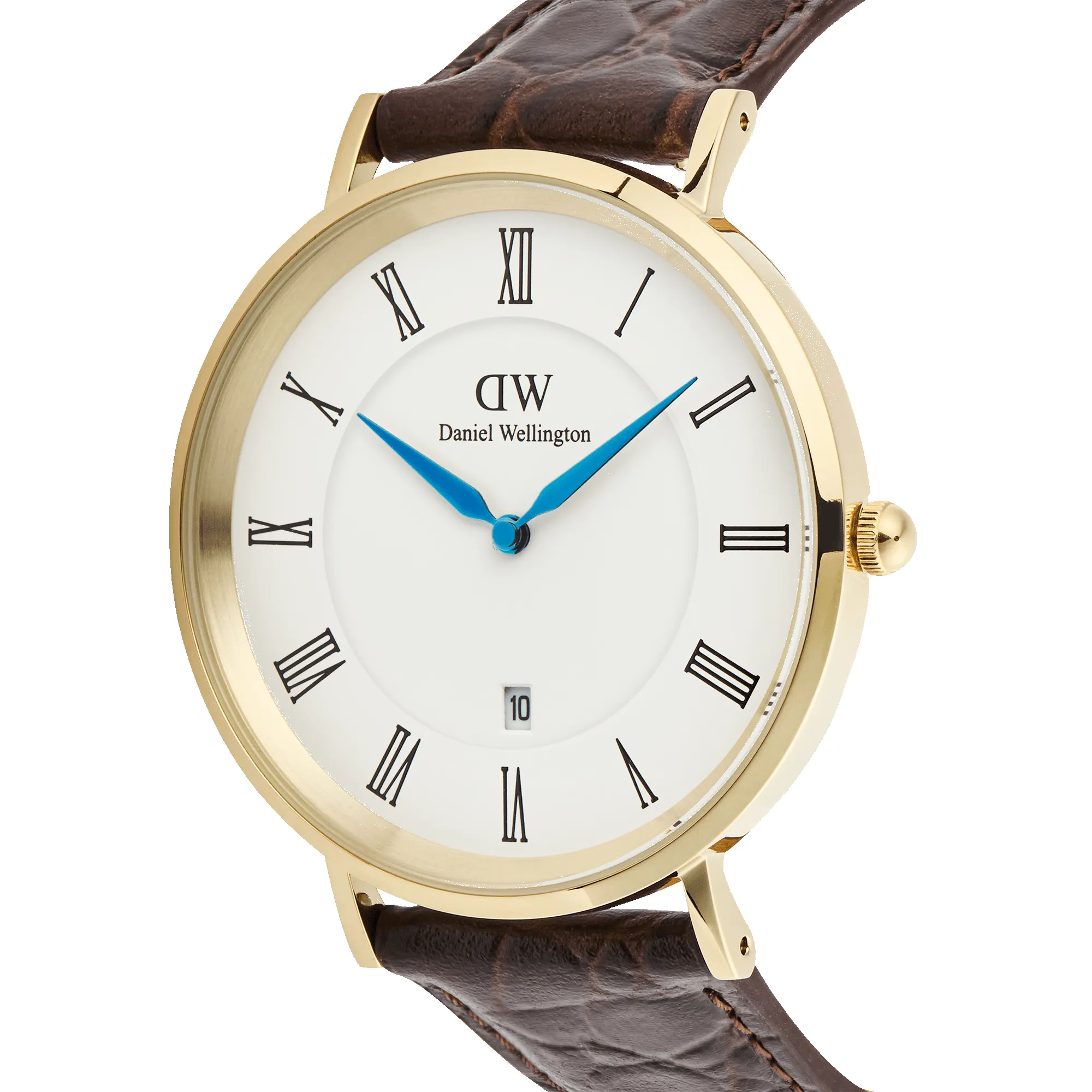 Classic Roman Numerals Date Dark Brown Croc Belly Gold sold by Daniel Wellington product image thumbnail 3