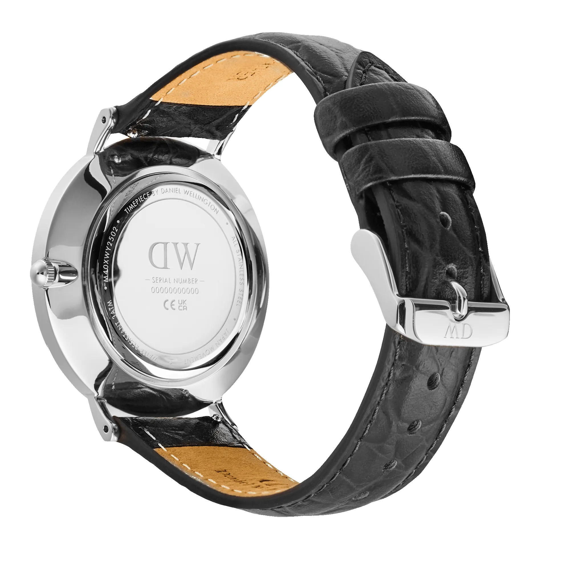 Classic Roman Numerals Date Black Croc Belly Silver sold by Daniel Wellington product image thumbnail 5