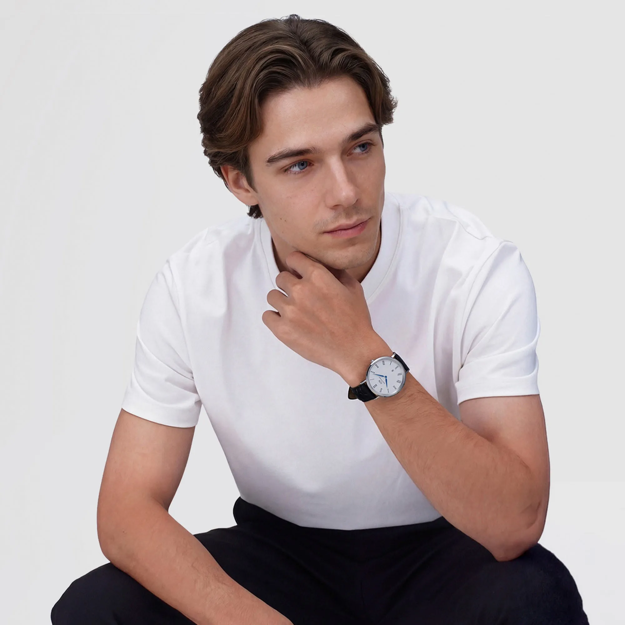 Classic Roman Numerals Date Black Croc Belly Silver sold by Daniel Wellington product image thumbnail 2