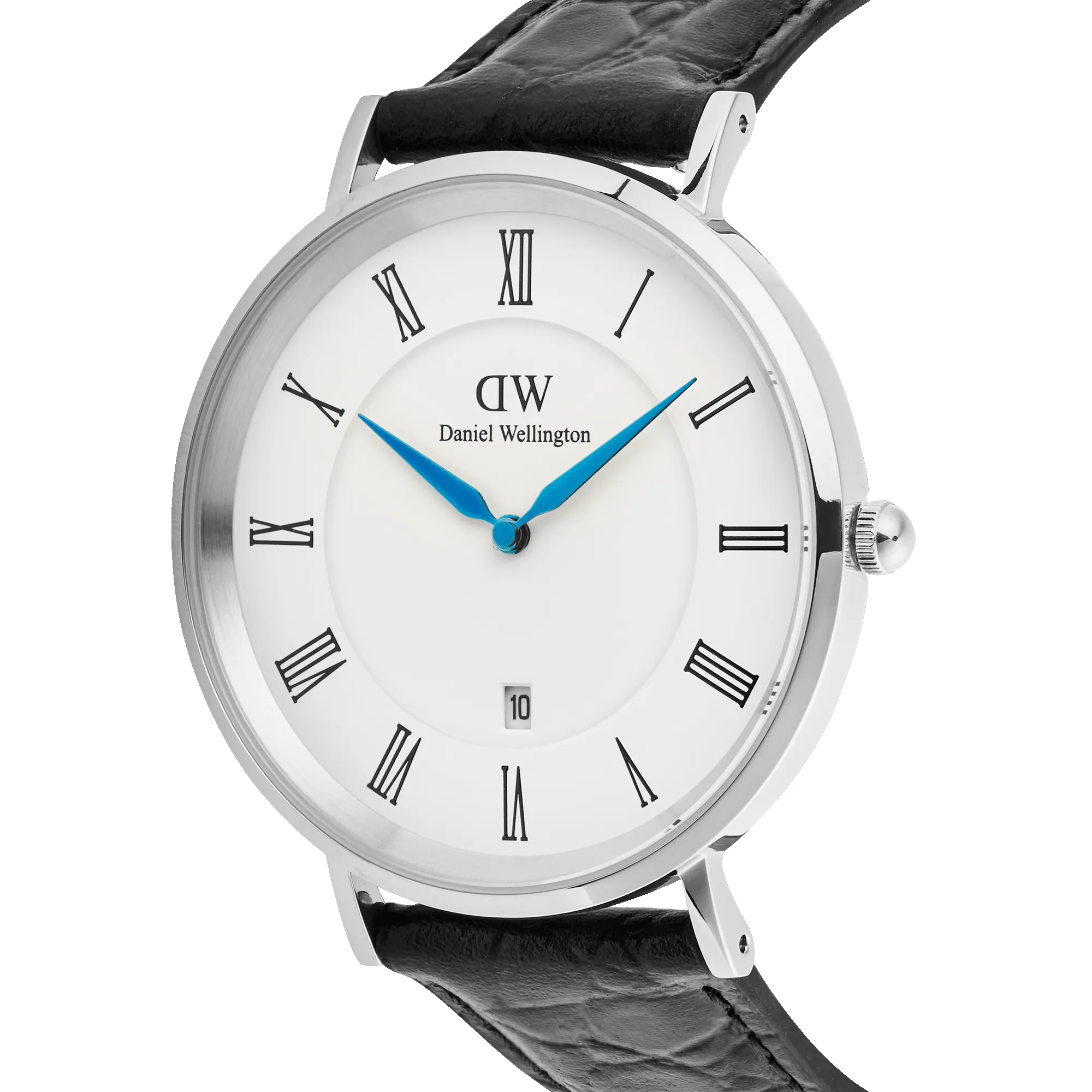 Classic Roman Numerals Date Black Croc Belly Silver sold by Daniel Wellington product image thumbnail 3