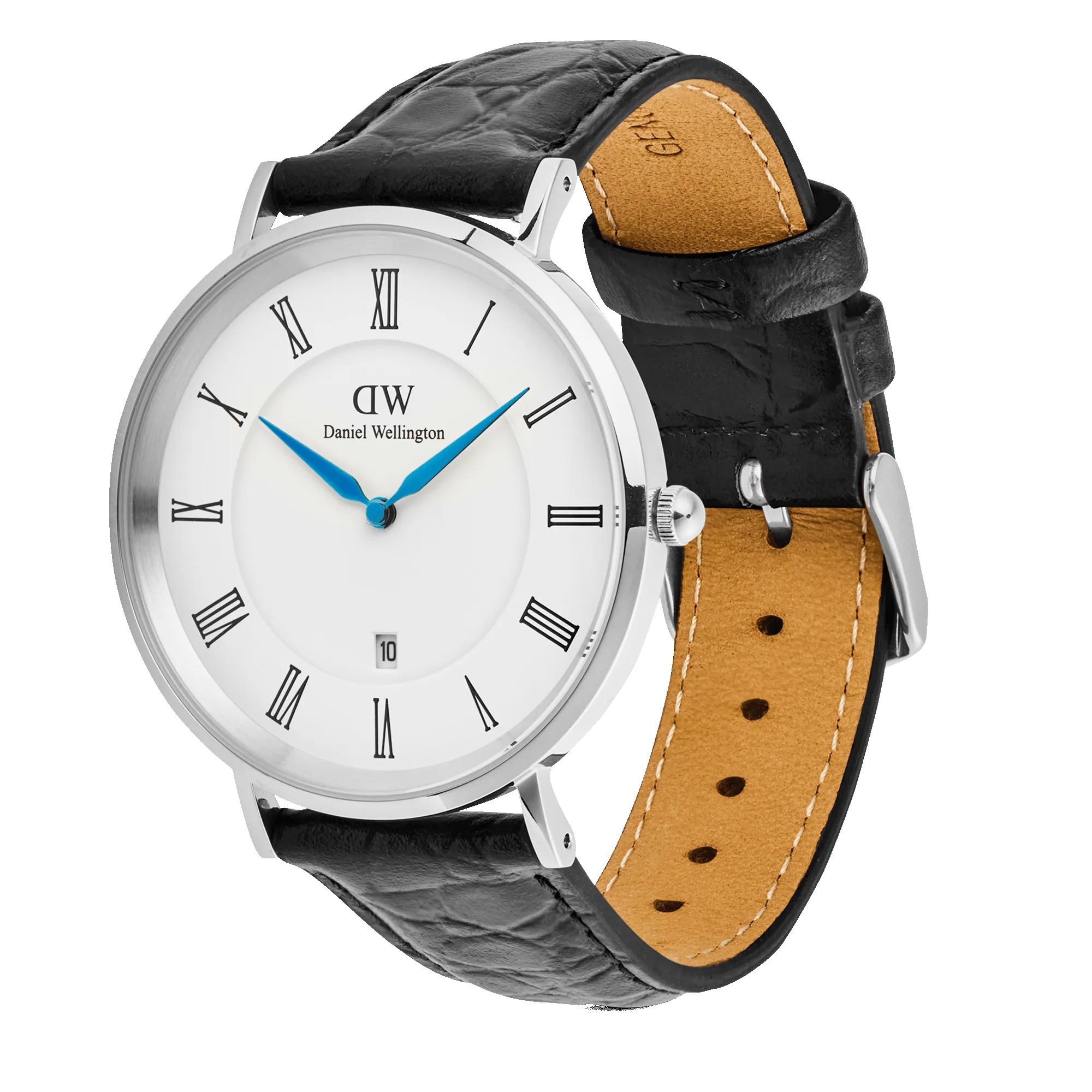 Classic Roman Numerals Date Black Croc Belly Silver sold by Daniel Wellington product image thumbnail 4