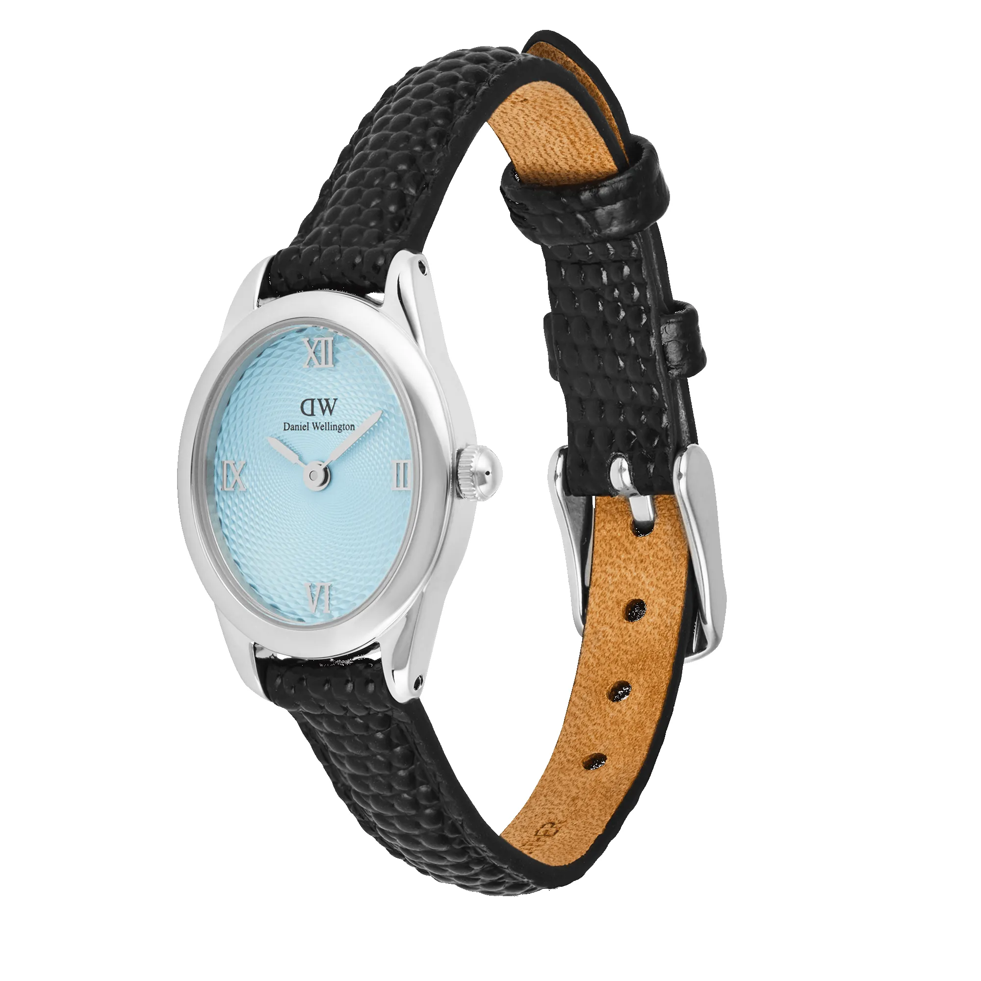 Ophelia Mini Black Lizard Ice Blue Guilloché Silver sold by Daniel Wellington product image thumbnail 3