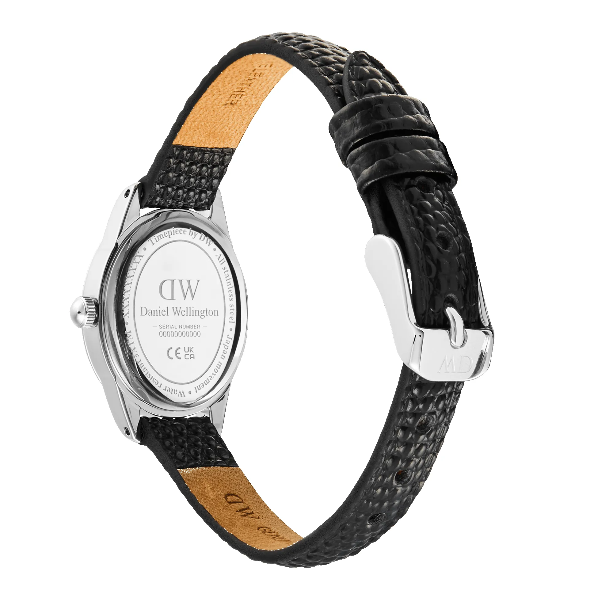 Ophelia Mini Black Lizard Ice Blue Guilloché Silver sold by Daniel Wellington product image thumbnail 4