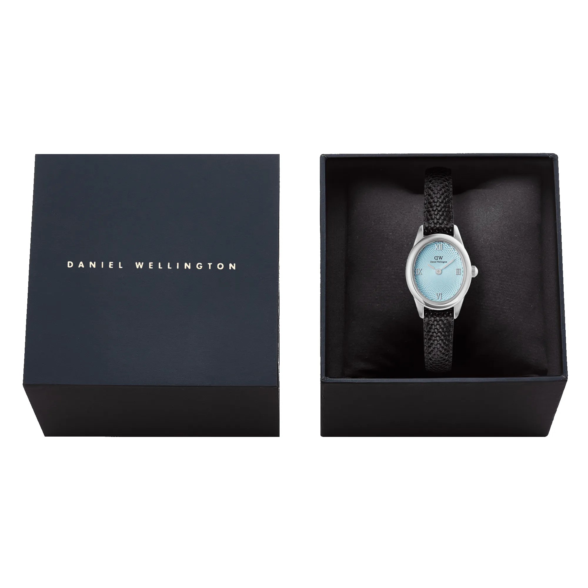 Ophelia Mini Black Lizard Ice Blue Guilloché Silver sold by Daniel Wellington product image thumbnail 5