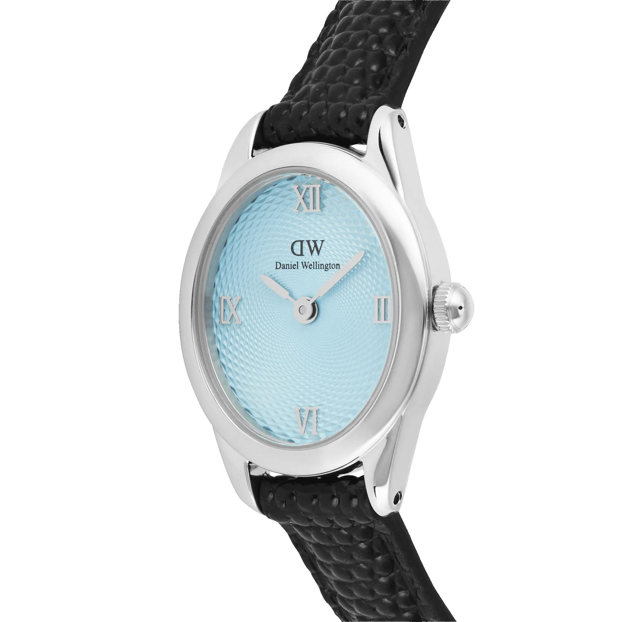 Ophelia Mini Black Lizard Ice Blue Guilloché Silver sold by Daniel Wellington product image thumbnail 2