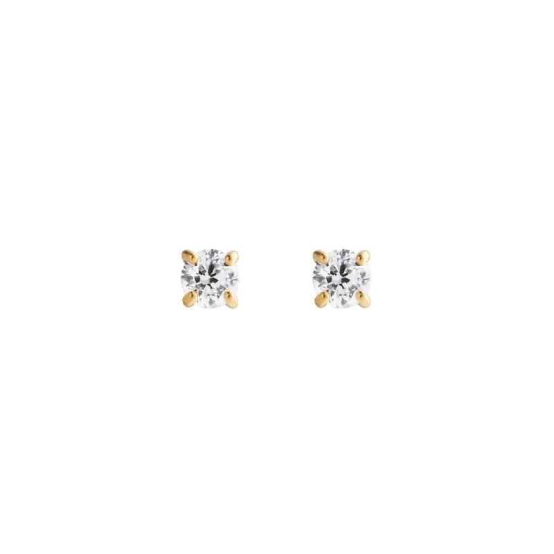 Mirelle Solitaire Stud Earring Gold sold by Daniel Wellington