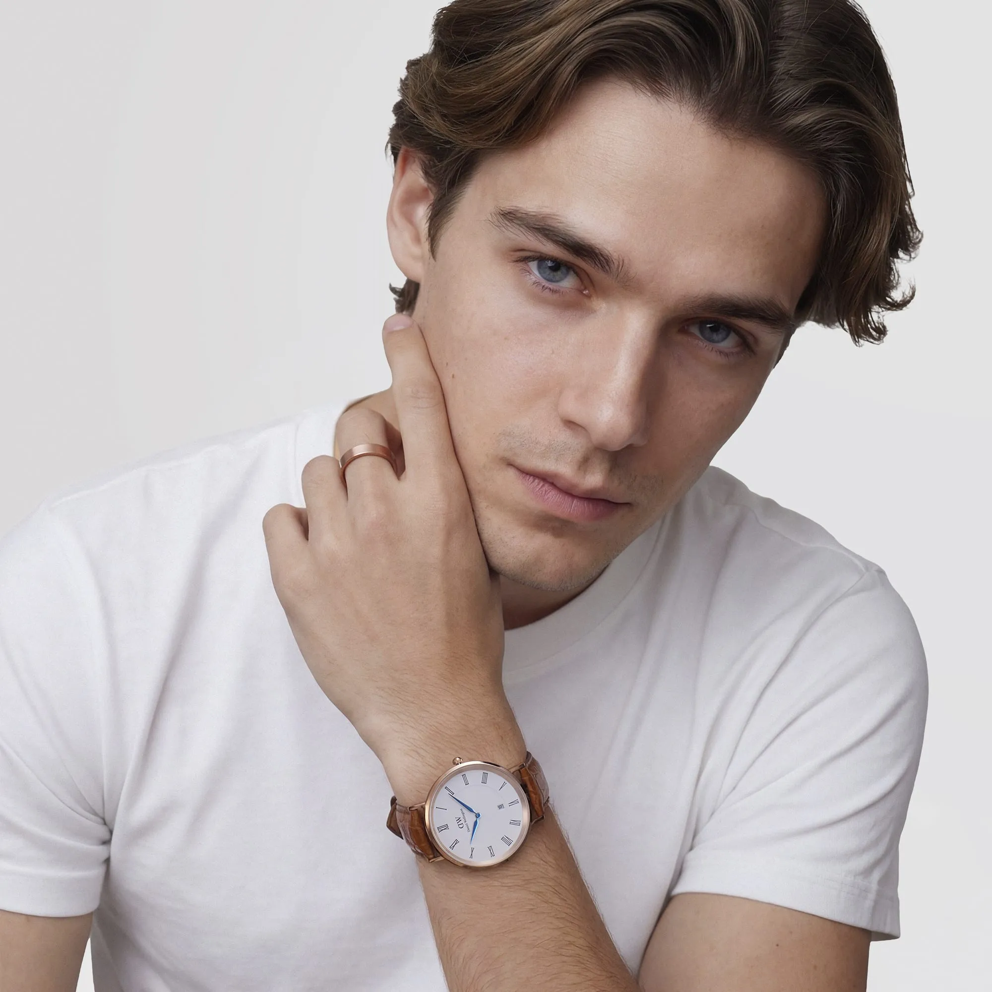 Line Ring Brushed Rose Gold 4.5mm sold by Daniel Wellington product image thumbnail 2