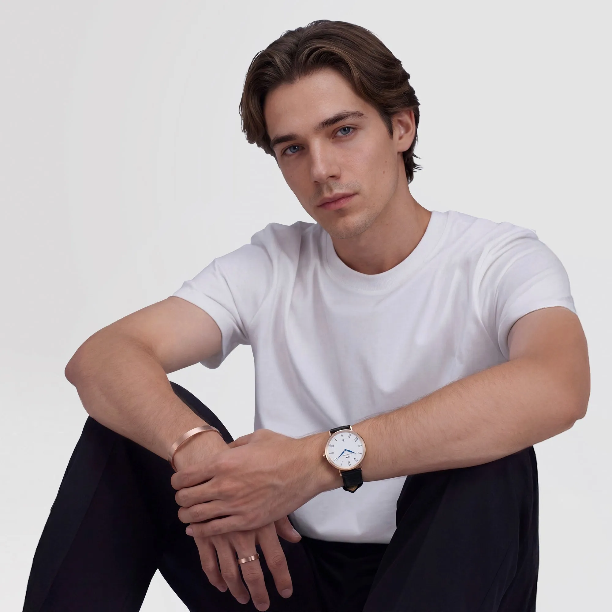 Line Cuff Brushed Rose Gold sold by Daniel Wellington product image thumbnail 2