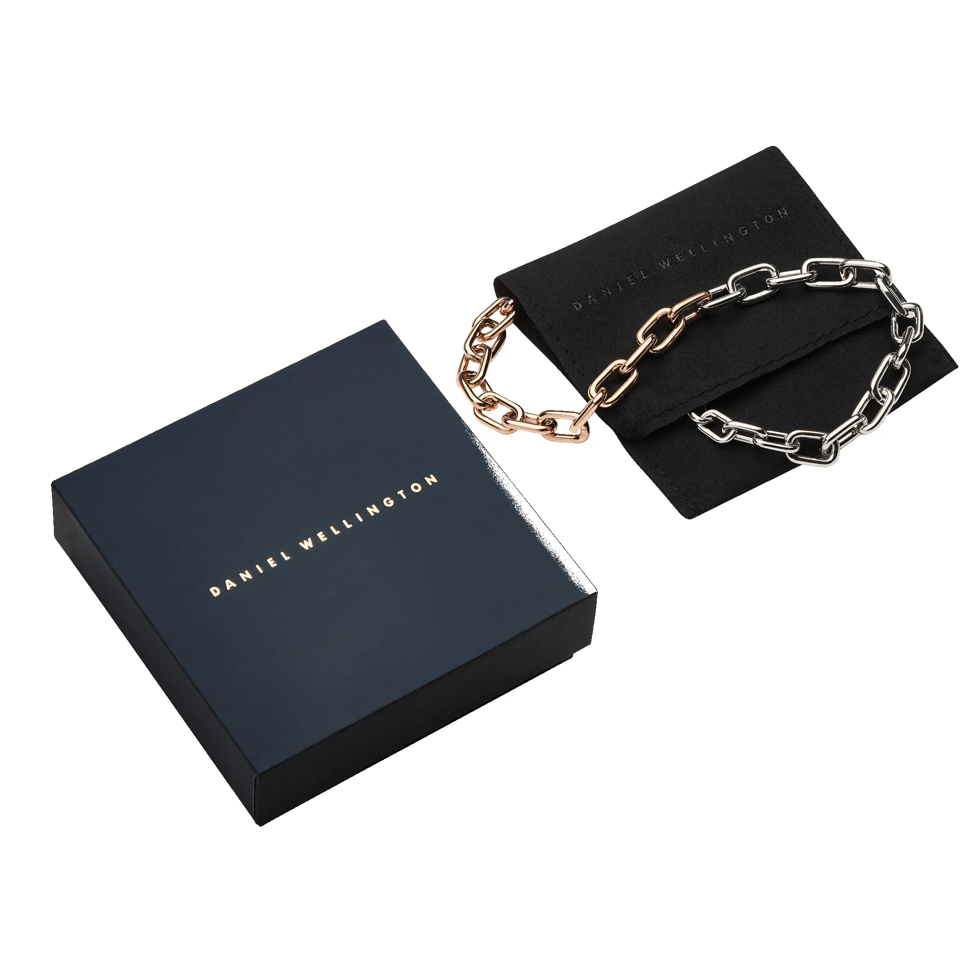 Contrast Link Necklace Two Tone Rose Gold sold by Daniel Wellington product image thumbnail 5