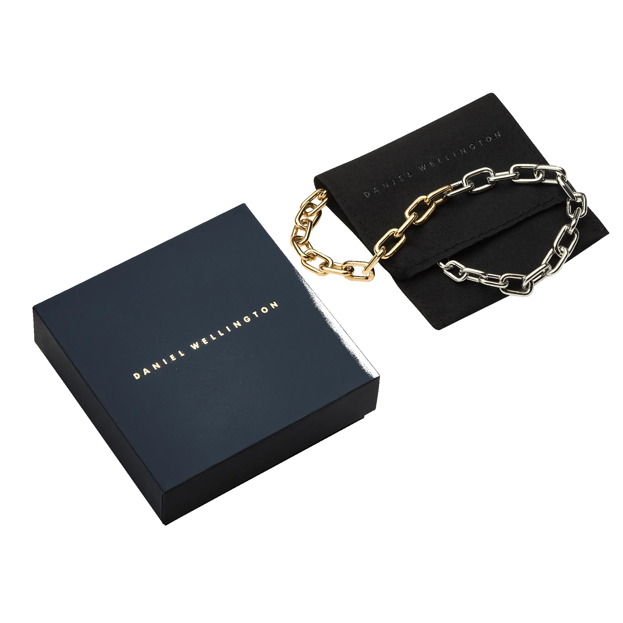 Contrast Link Necklace Two Tone Gold sold by Daniel Wellington product image thumbnail 5