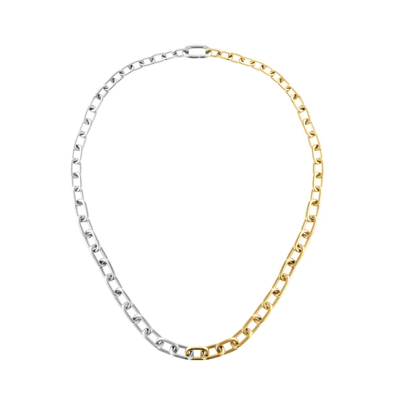 Contrast Link Necklace Two Tone Gold made by Daniel Wellington