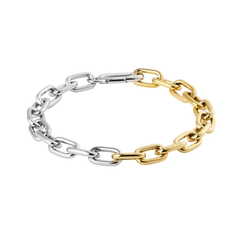 Contrast Link Bracelet Two Tone Gold made by Daniel Wellington