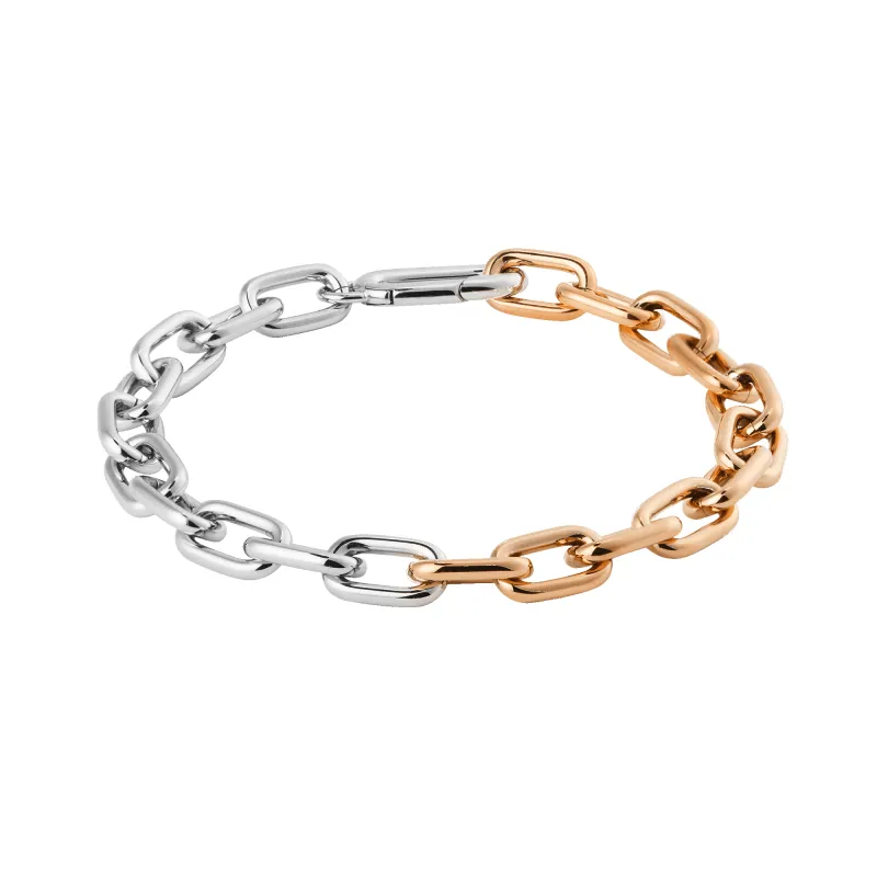 Contrast Link Bracelet Two Tone Rose Gold sold by Daniel Wellington