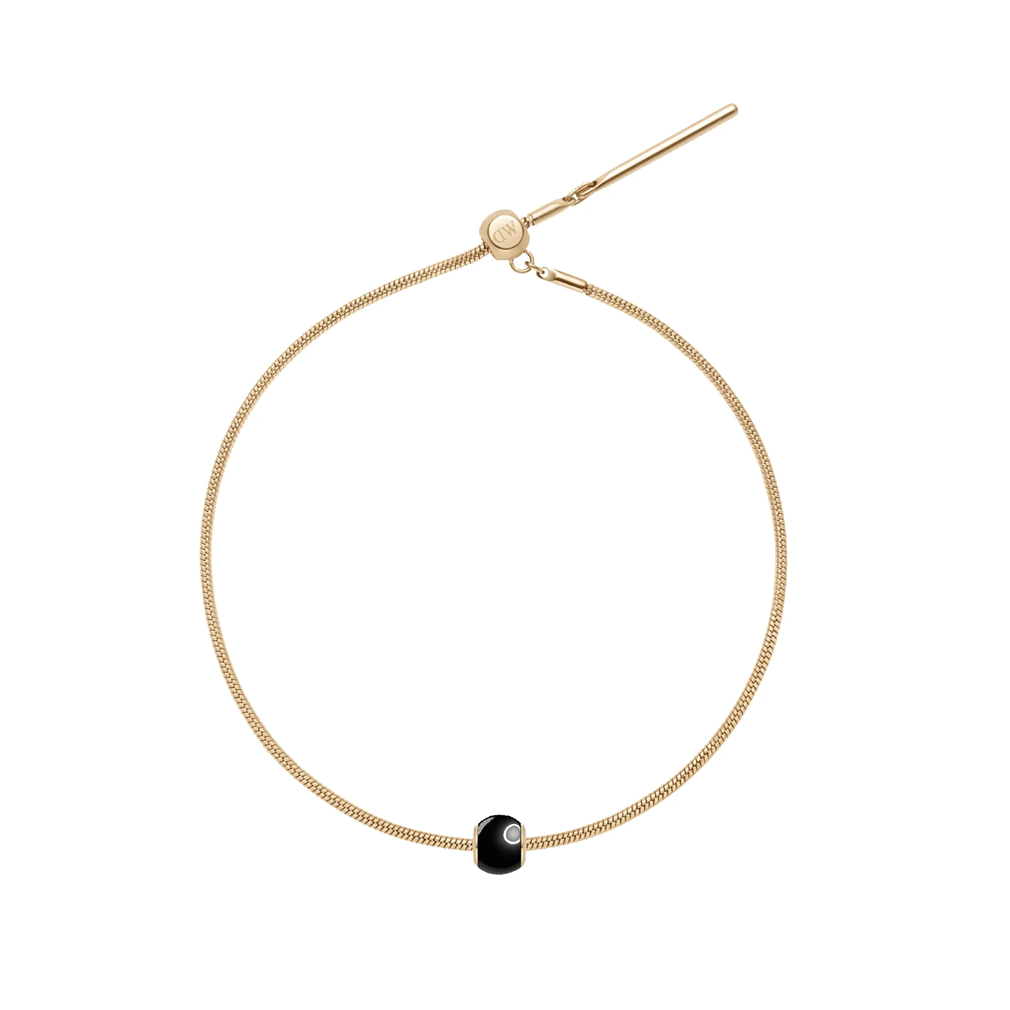 Black Orb Gold Charm + Snake Bracelet G sold by Daniel Wellington