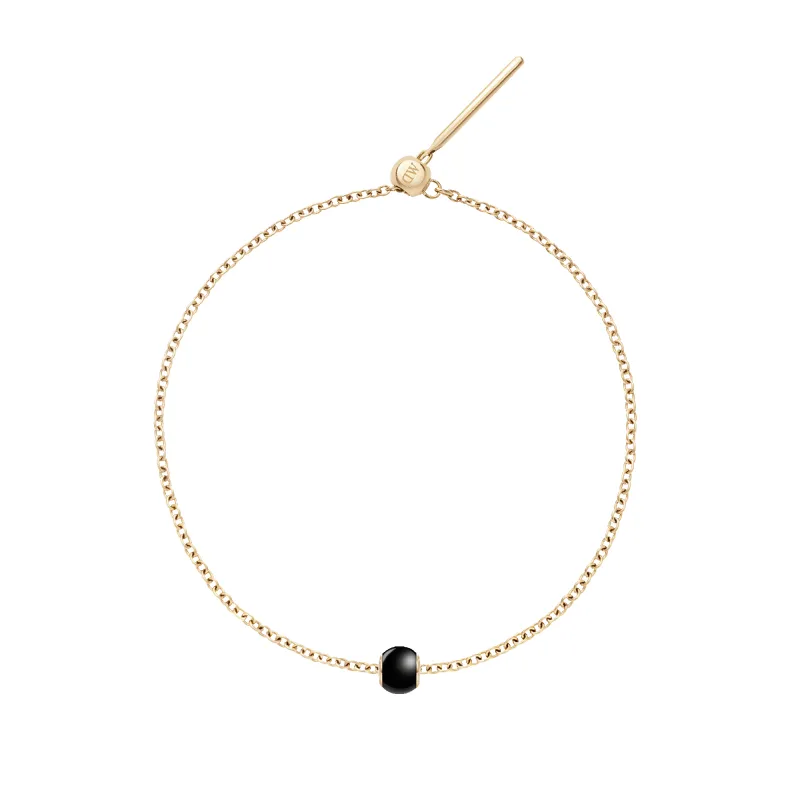 Black Orb Gold Charm + Chain Bracelet G sold by Daniel Wellington