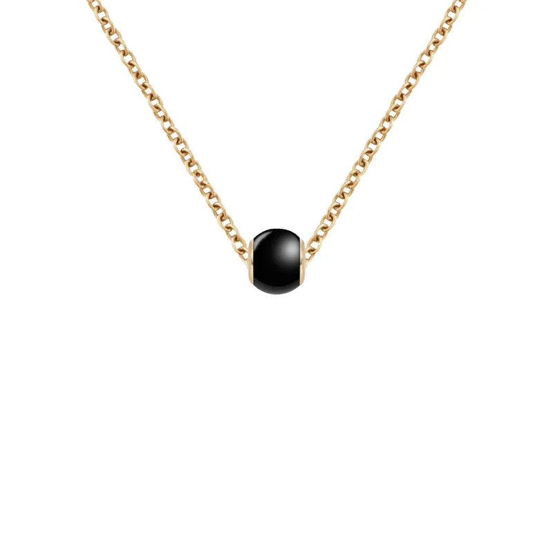 Black Orb Gold Charm + Chain Necklace G sold by Daniel Wellington