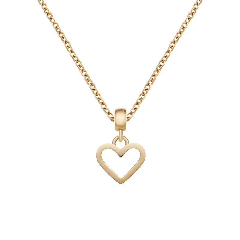 Heart Hanging Shape Gold Charm + Chain Necklace G sold by Daniel Wellington