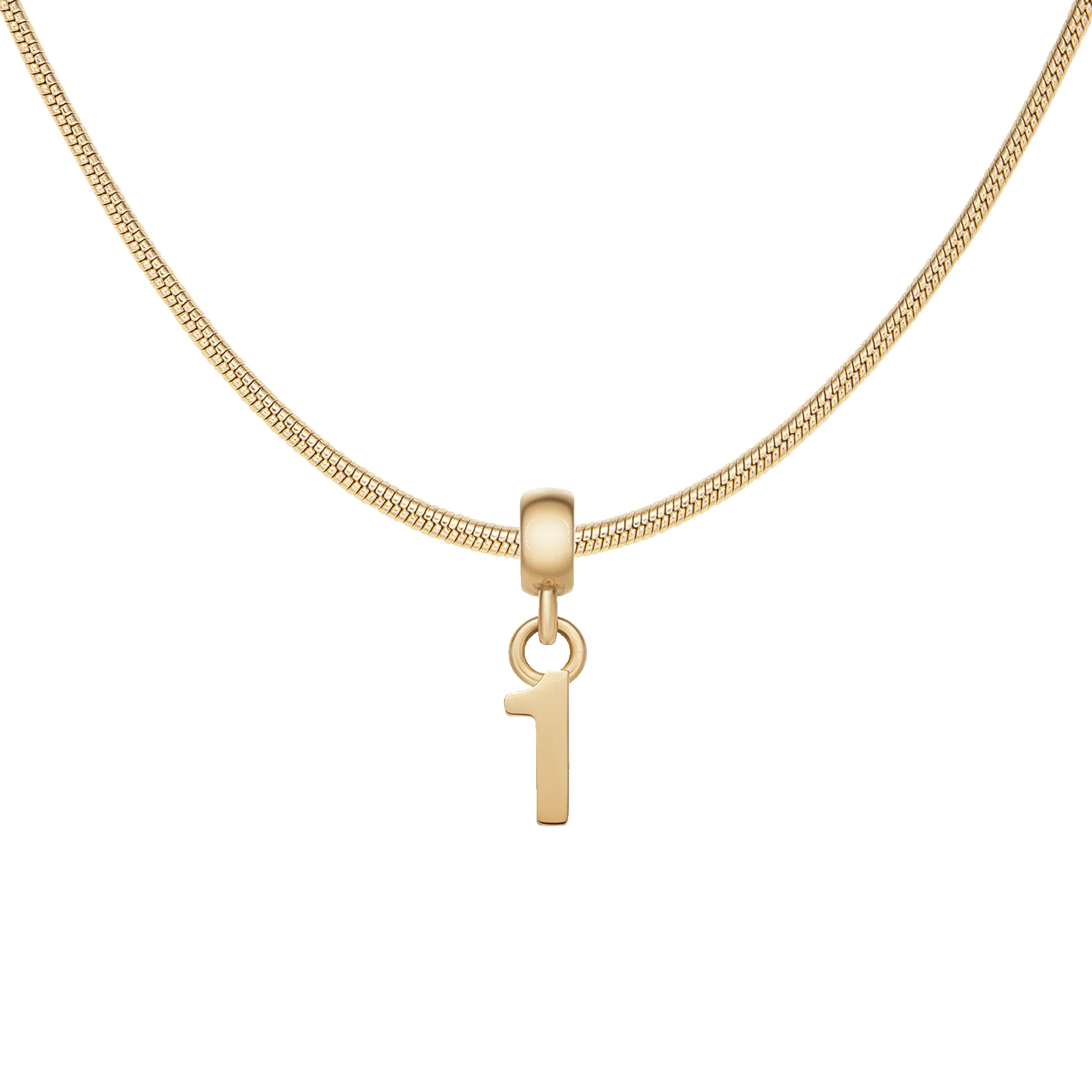 Number Gold Charm + Snake Necklace G sold by Daniel Wellington