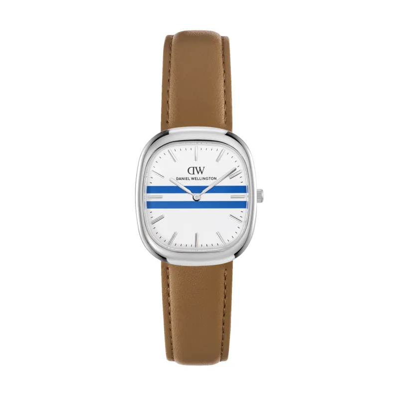 Cort Tan Brown Leather White-Blue Silver made by Daniel Wellington