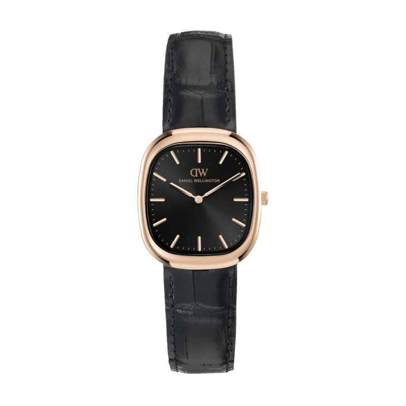 Cort Black Leather Black Rose Gold made by Daniel Wellington