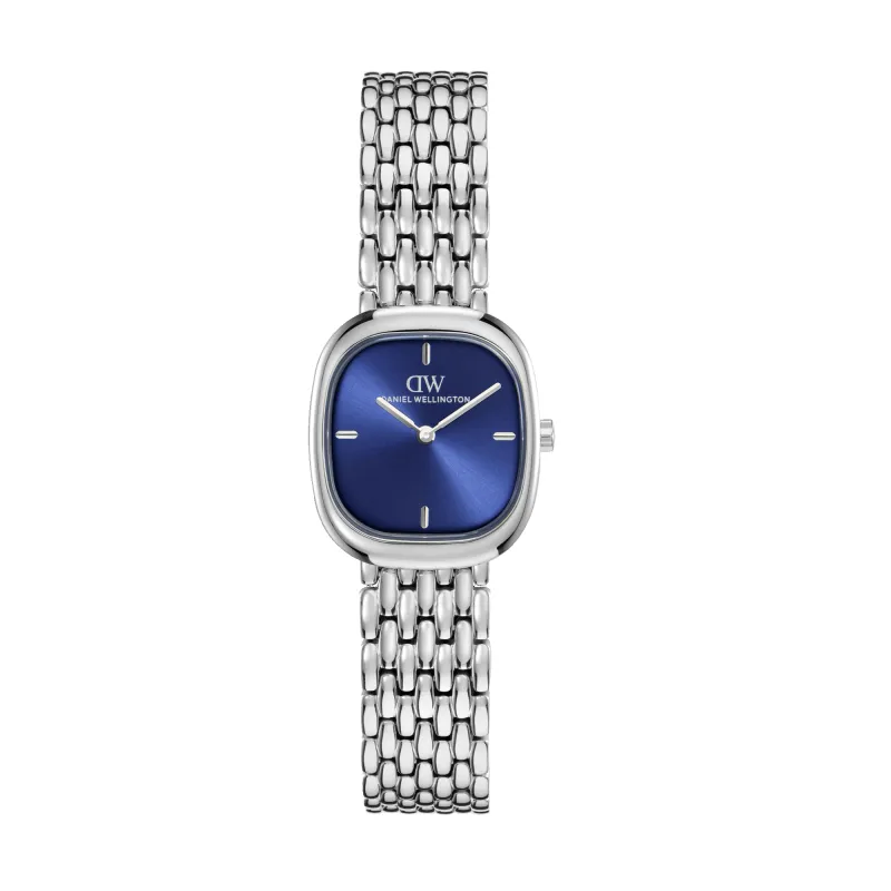 Corta Royal Blue Grain-Link Silver made by Daniel Wellington