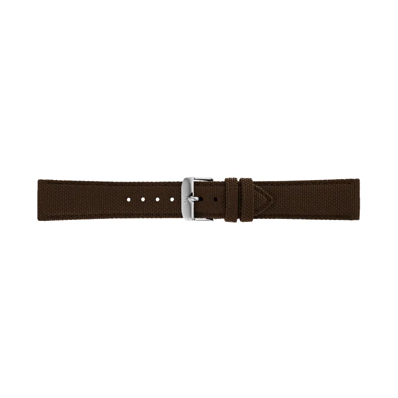 Brown Canvas Strap Silver made by Daniel Wellington