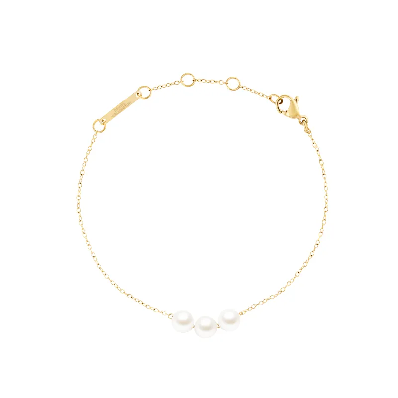 Pearl Trio Bracelet Gold made by Daniel Wellington