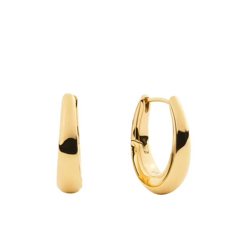 Flow Earring 20mm Gold made by Daniel Wellington