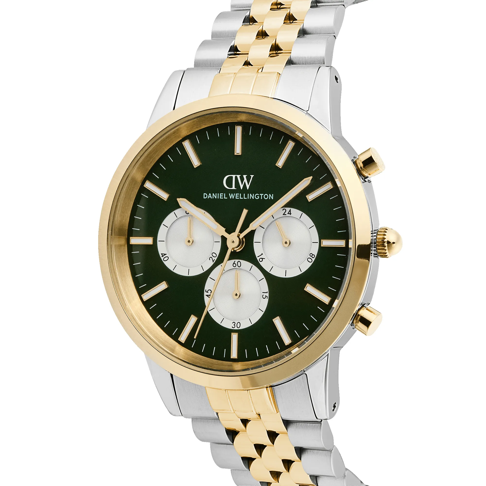 Iconic Chronograph Arch 5-Link Emerald Panda Two Tone sold by Daniel Wellington product image thumbnail 4