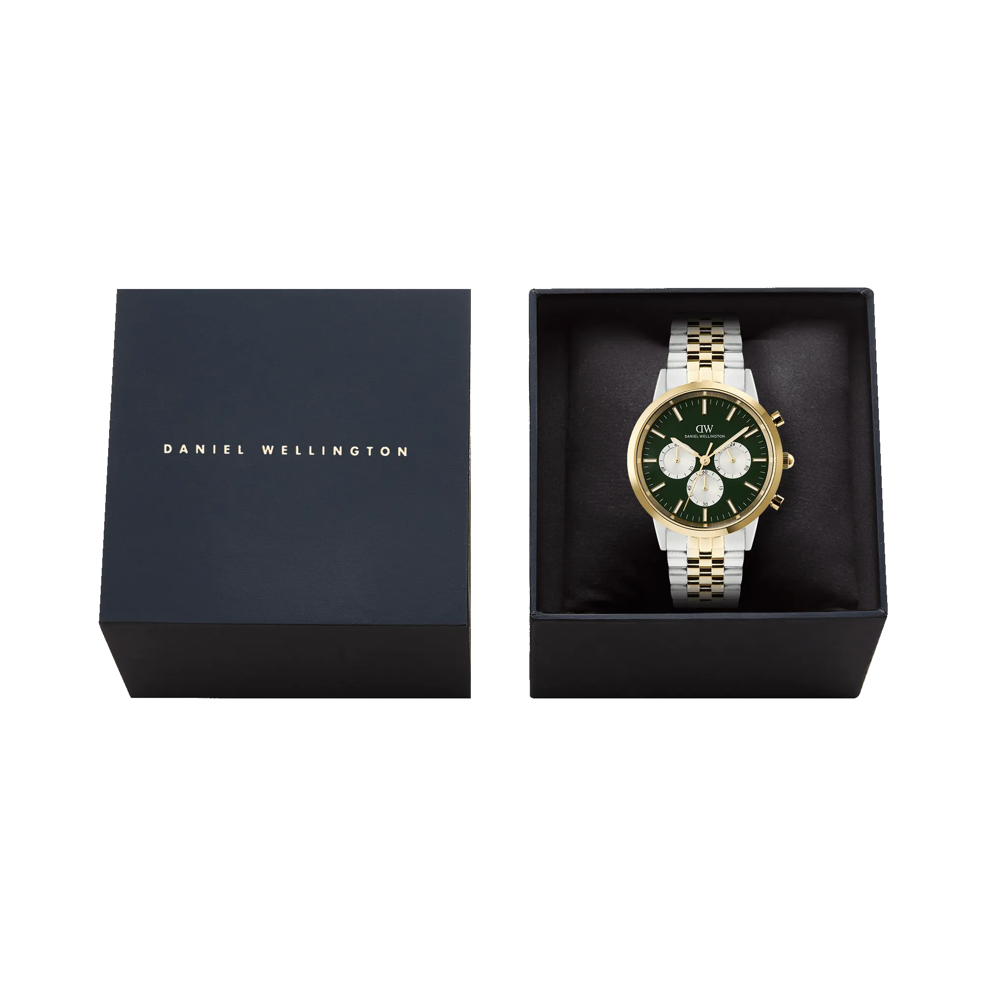 Iconic Chronograph Arch 5-Link Emerald Panda Two Tone sold by Daniel Wellington product image thumbnail 5
