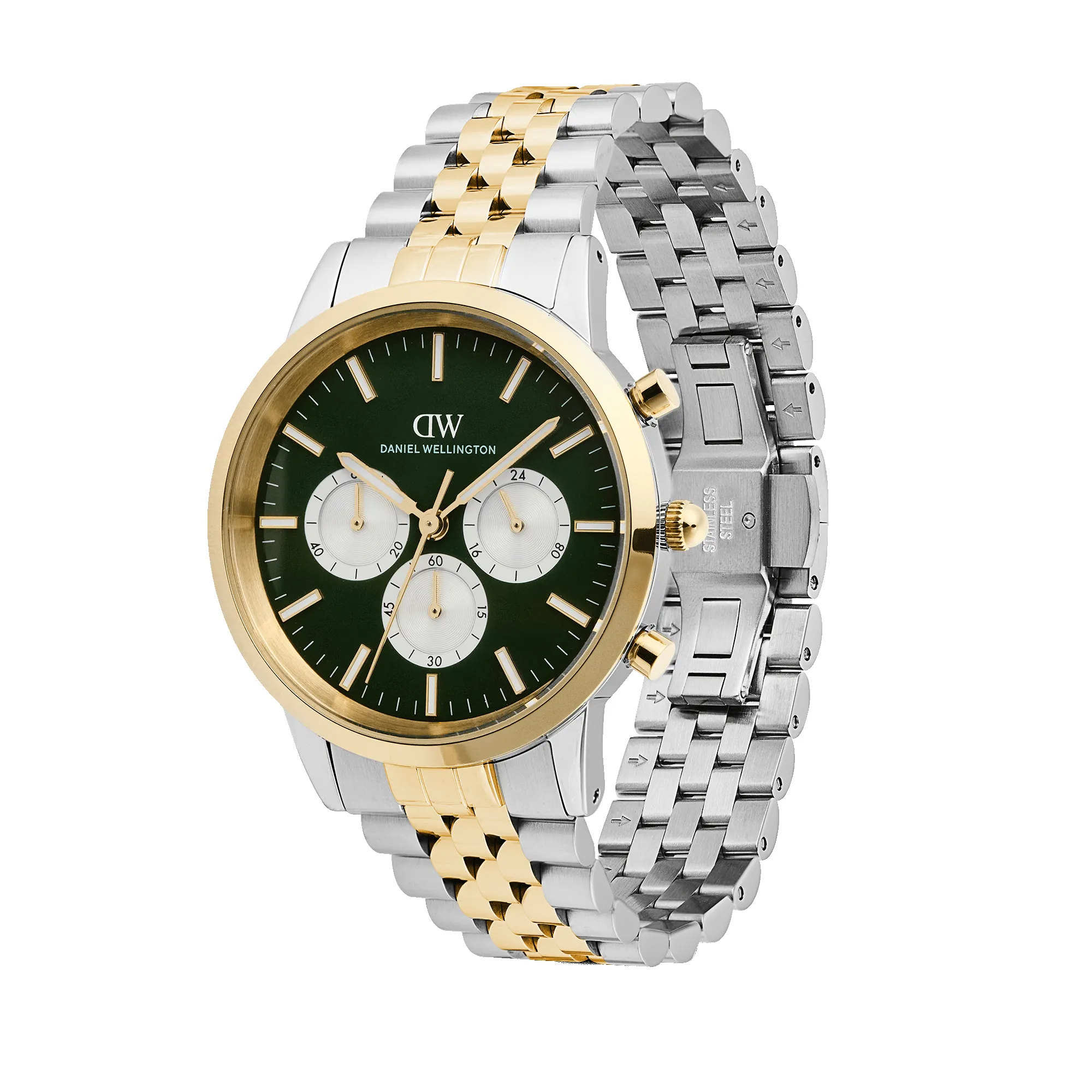 Iconic Chronograph Arch 5-Link Emerald Panda Two Tone sold by Daniel Wellington product image thumbnail 2
