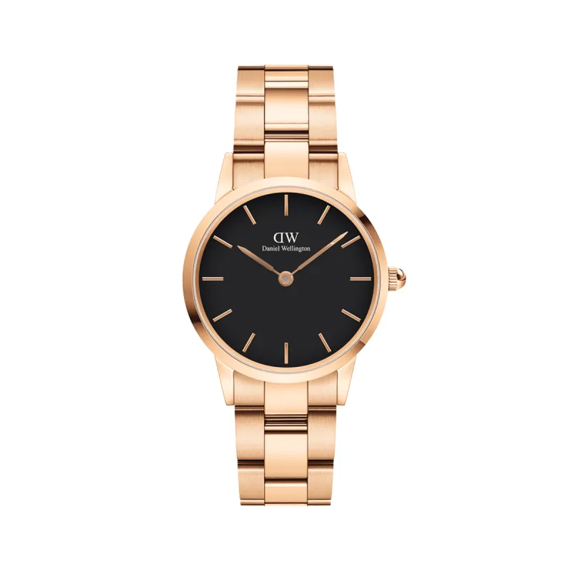 Iconic Link Black Rose Gold sold by Daniel Wellington